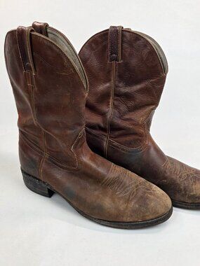 BOULET Cowboy Boots Mens Sz 9 3E Brown Leather Cowboy Western Rodeo Canada